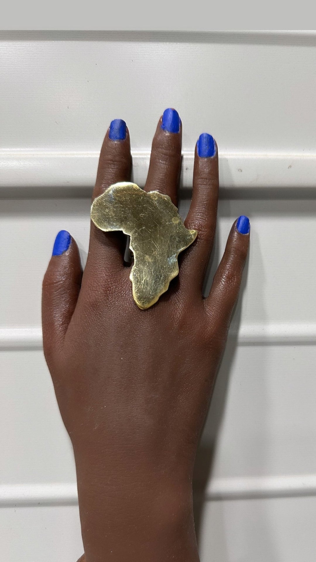 Adjustable African Map Brass Rings - Trufacebygrace