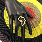 Adjustable African Map Brass Rings - Trufacebygrace