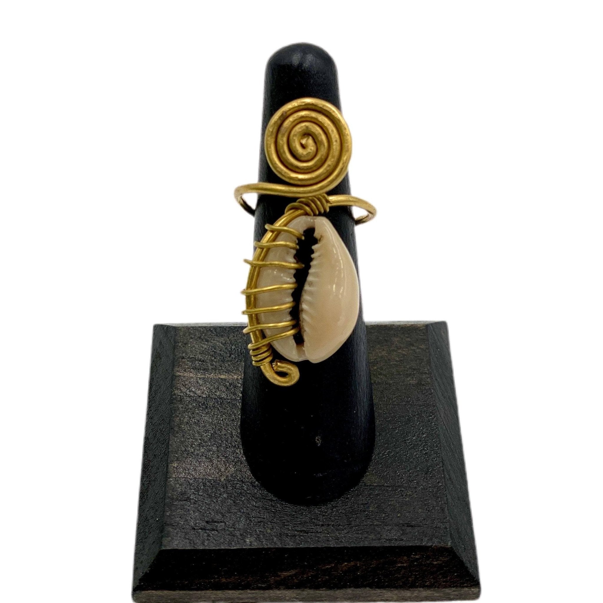 Adjustable Cowrie Shell Rings - Trufacebygrace