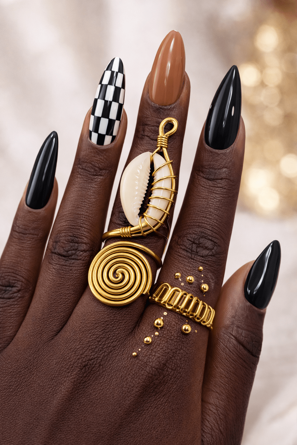 Adjustable Cowry Shell Rings - Trufacebygrace