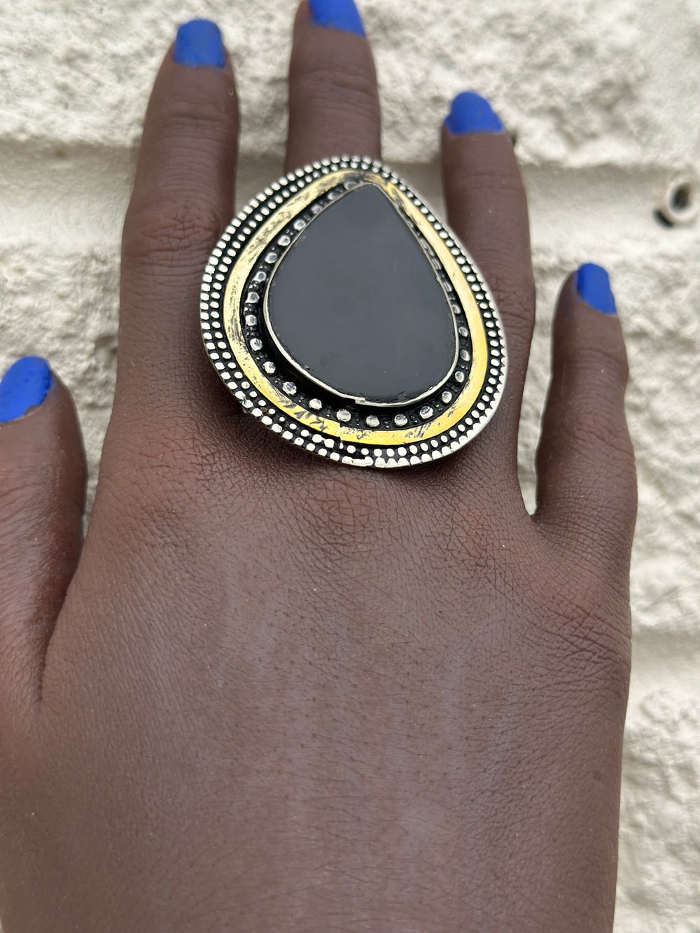 Aduta Vintage Pear - shaped Adjustable Rings - Trufacebygrace