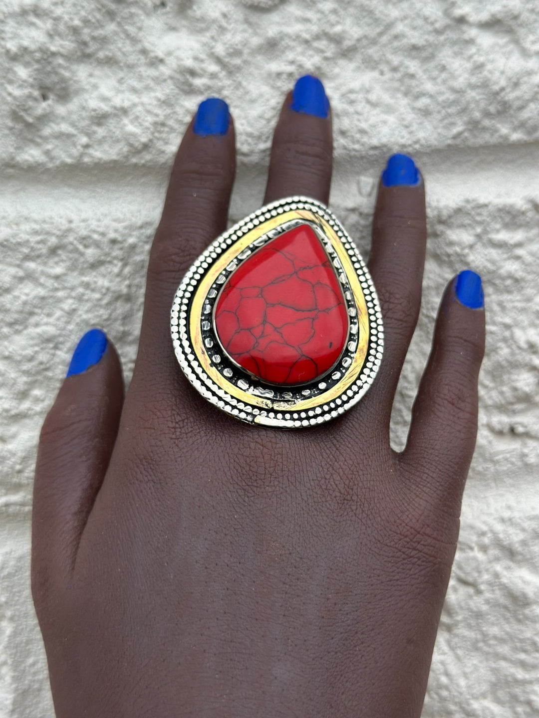 Aduta Vintage Pear - shaped Adjustable Rings - Trufacebygrace