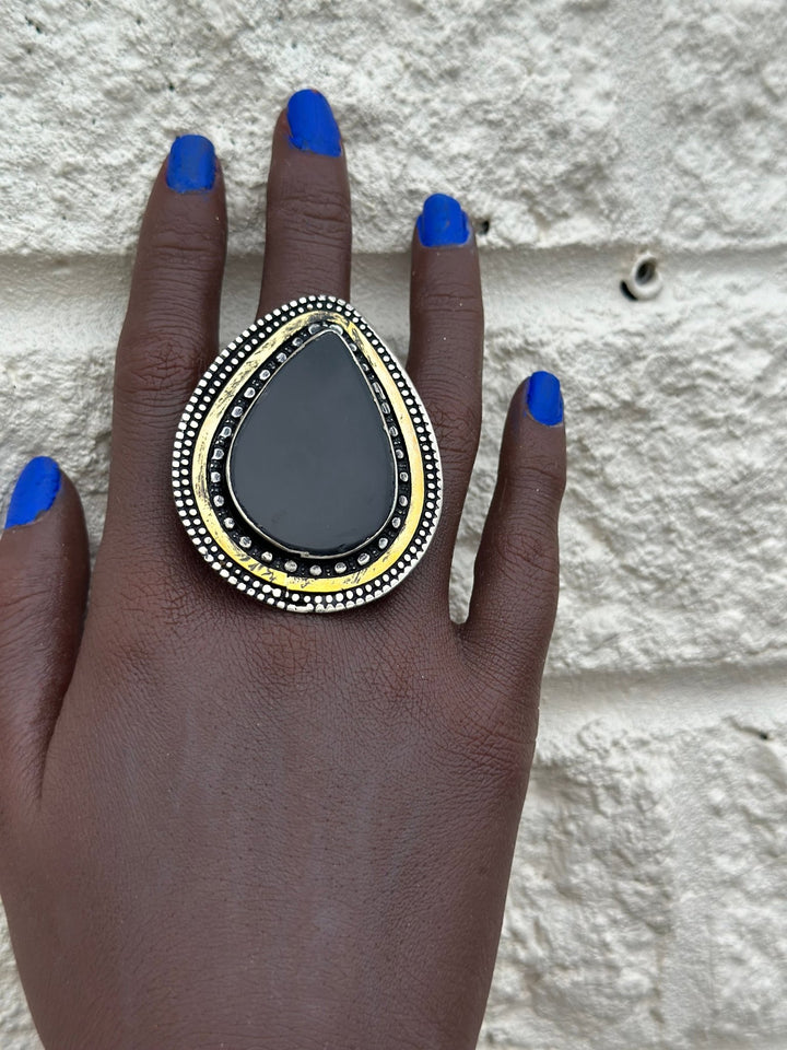 Aduta Vintage Pear - shaped Adjustable Rings - Trufacebygrace