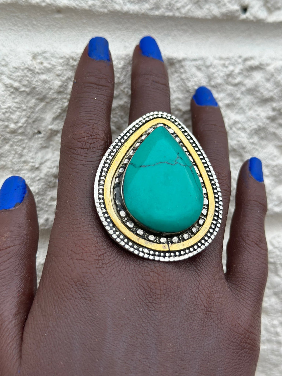 Aduta Vintage Pear - shaped Adjustable Rings - Trufacebygrace