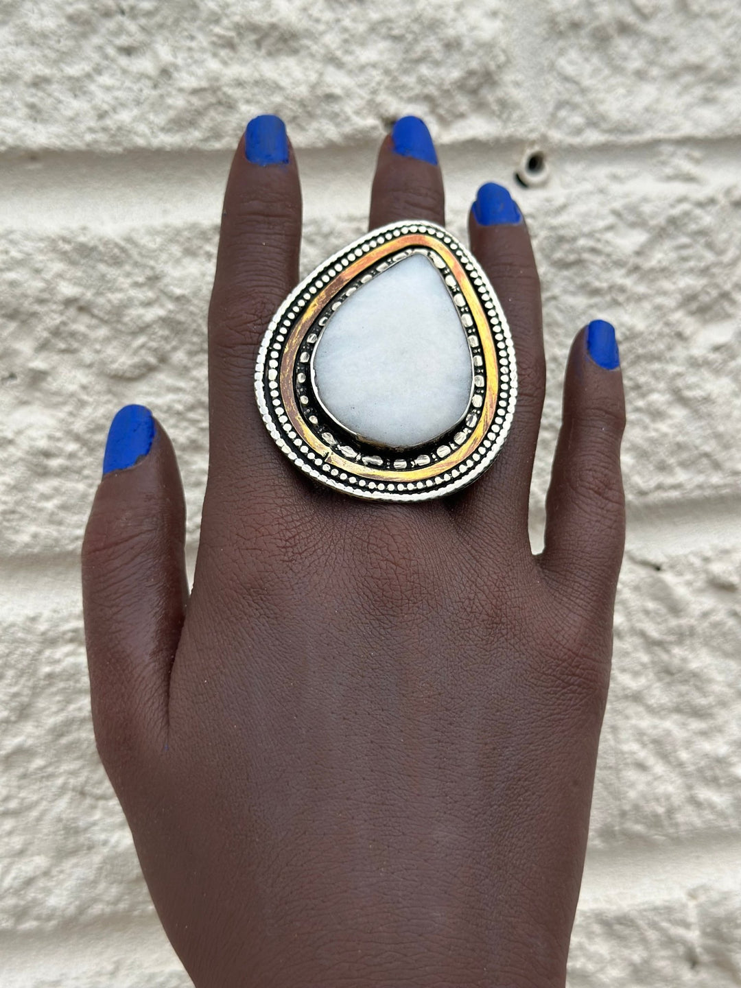 Aduta Vintage Pear - shaped Adjustable Rings - Trufacebygrace