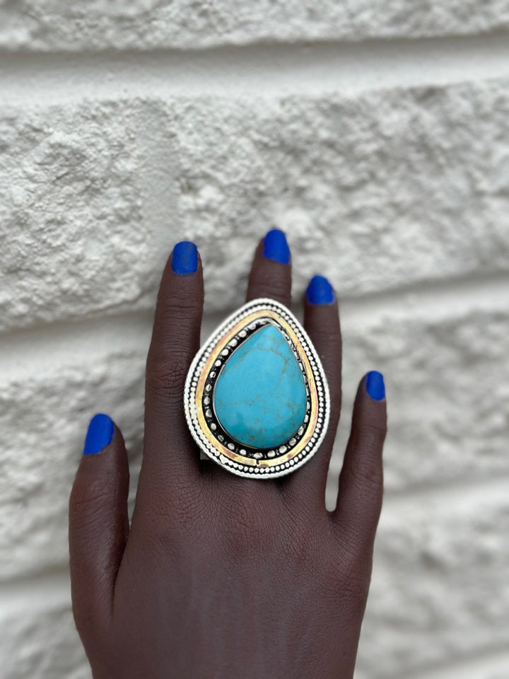 Aduta Vintage Pear - shaped Adjustable Rings - Trufacebygrace