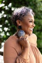 Afiya Stripes Horn Statement Earrings - Trufacebygrace