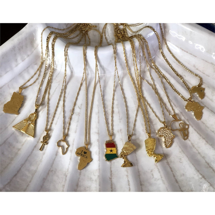 Africa Map & and other Pendant Necklaces - Trufacebygrace