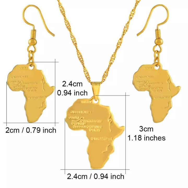 Africa Map & and other Pendant Necklaces - Trufacebygrace