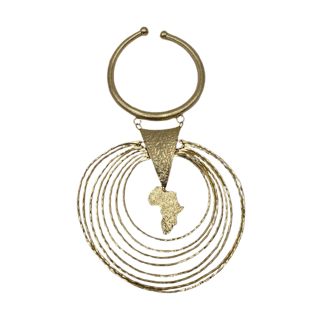 Africa to the World brass necklace - Trufacebygrace