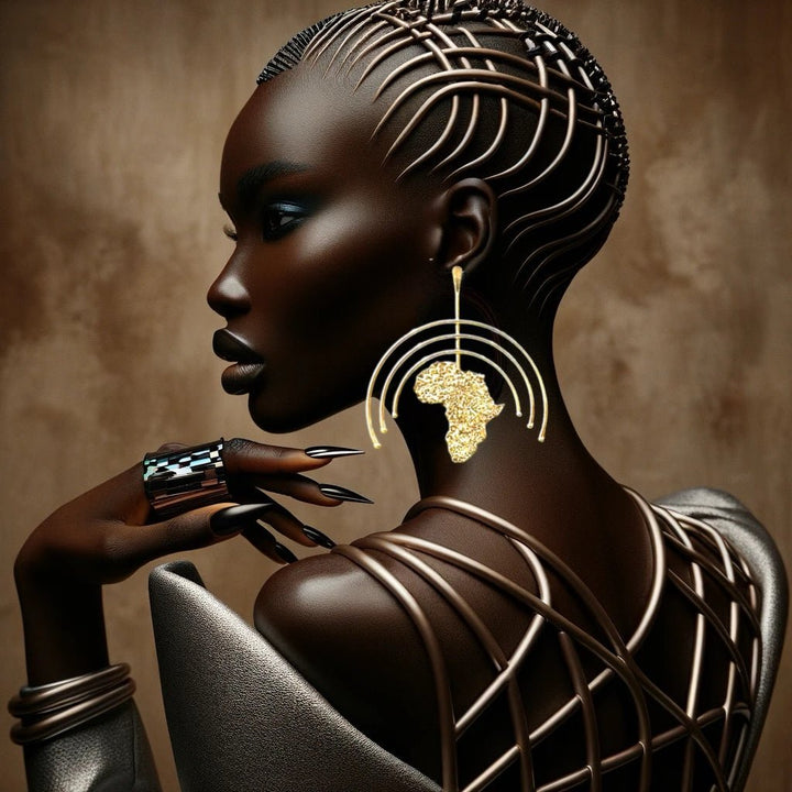 Africa Under the Divine Earrings - Trufacebygrace