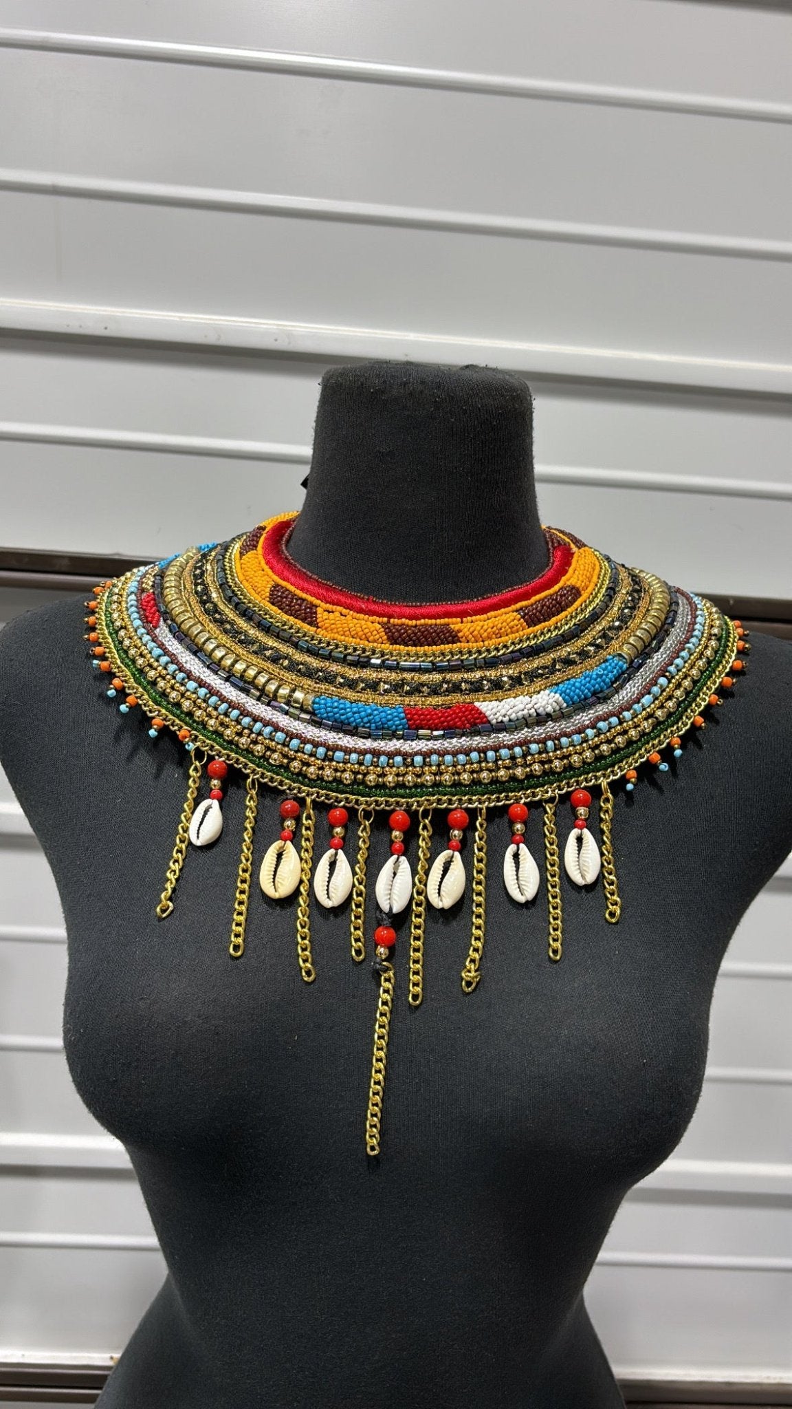 African Beaded Statement Necklace hotsell