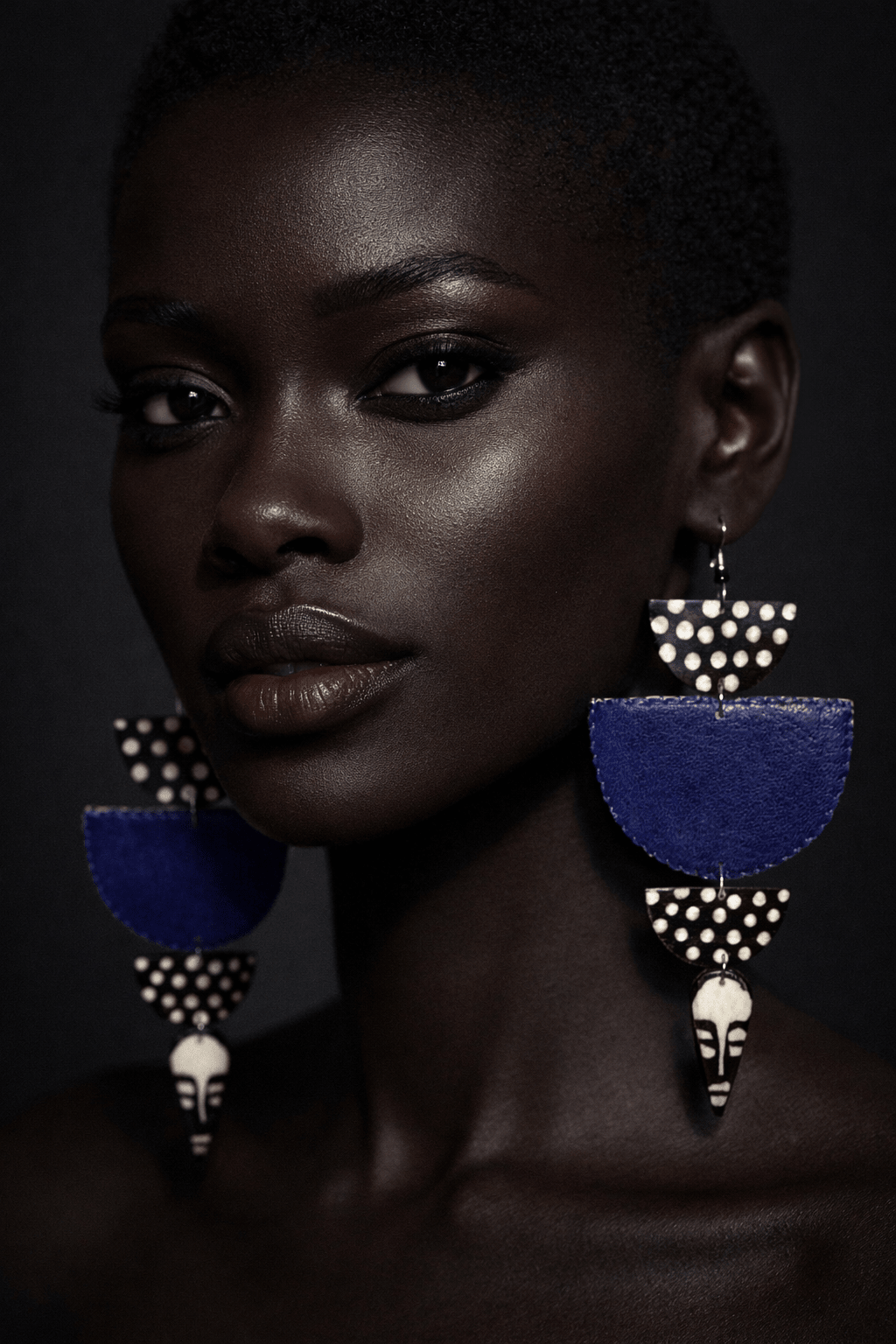 African in my veins horn and leather , wood Earring - Trufacebygrace