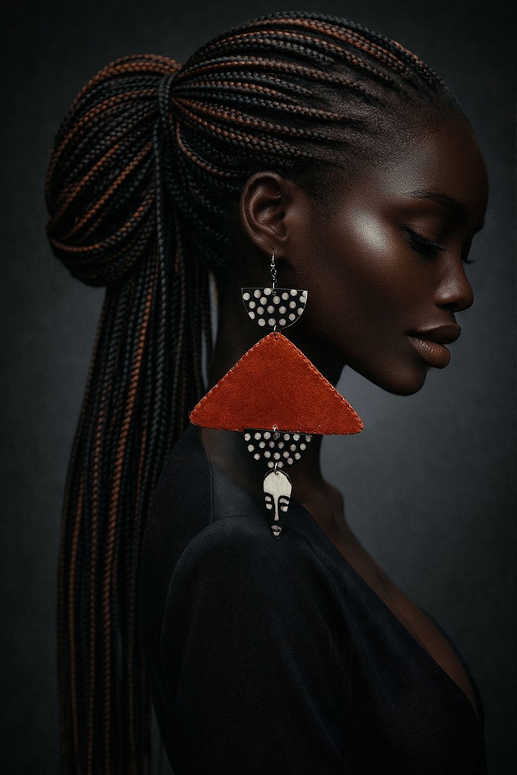 African in my veins horn and wood Earring - Trufacebygrace