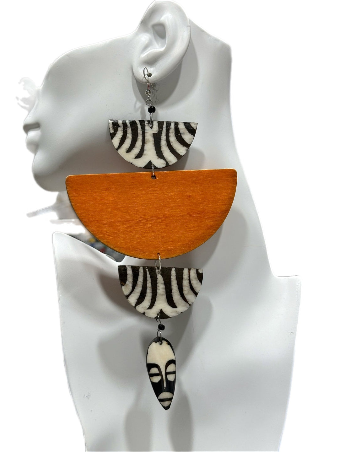 African in my veins horn and wood earrings - Trufacebygrace