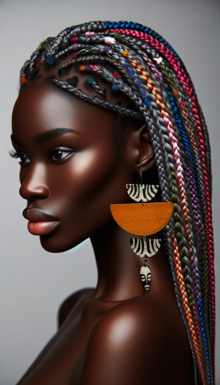 African in my veins horn and wood earrings - Trufacebygrace