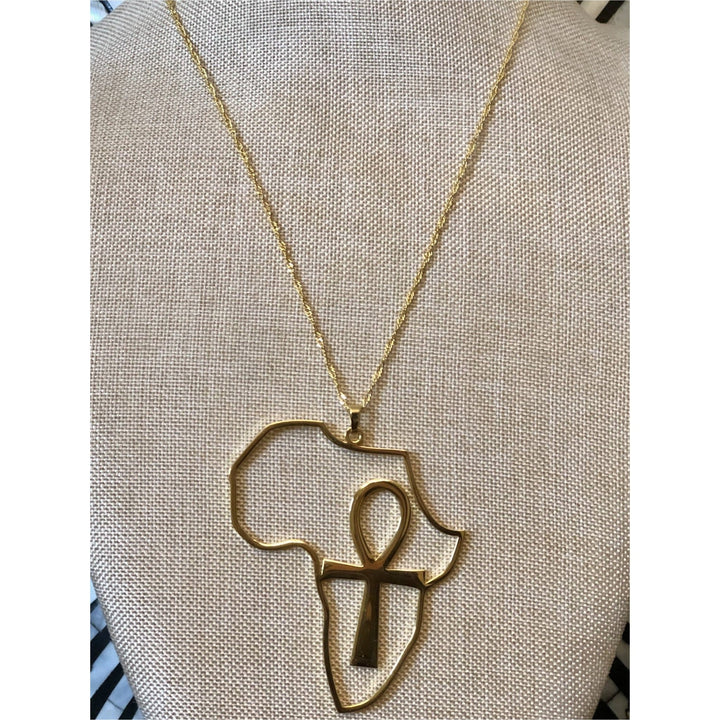 African Map Pendant Necklace - Trufacebygrace