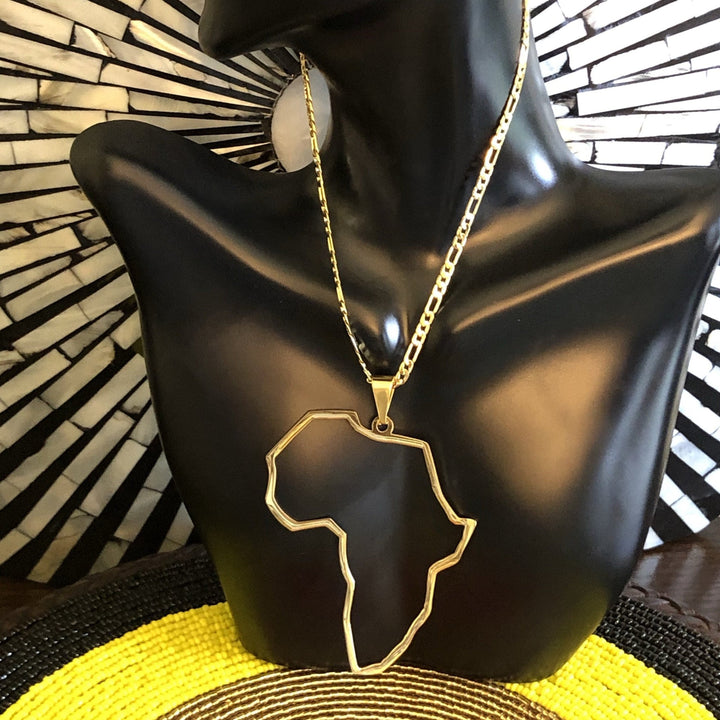 African Map Pendant Necklace - Trufacebygrace