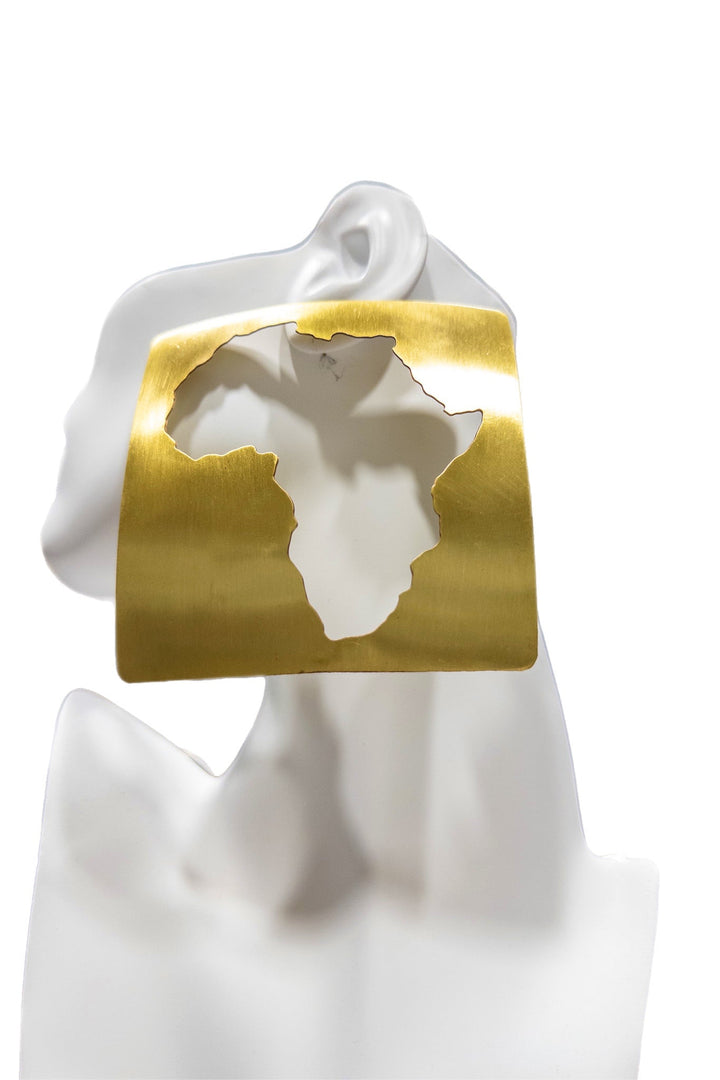 African Map Square Earrings - Trufacebygrace