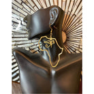 African Map with Eye of Horus Symbol Earrings - Trufacebygrace