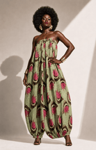 African Print Balloon Jumpsuit - Trufacebygrace