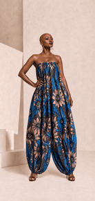 African Print Balloon Jumpsuit - Trufacebygrace