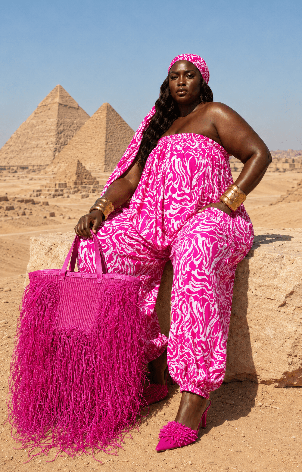 African Print Balloon Jumpsuit - Trufacebygrace