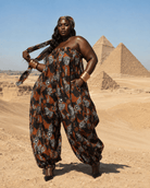 African Print Balloon Jumpsuit - Trufacebygrace
