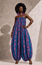 African Print Balloon Jumpsuit - Trufacebygrace