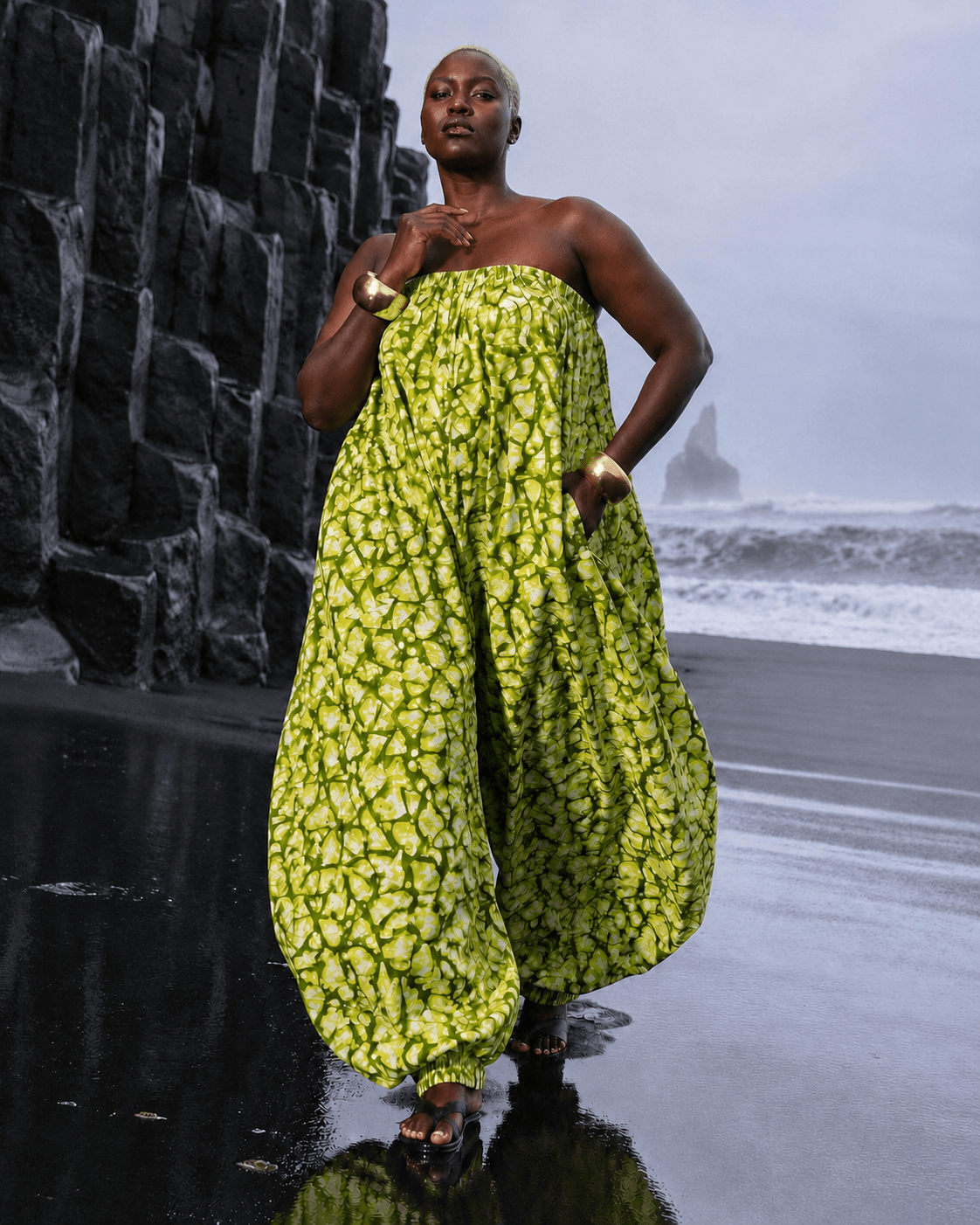 African Print Balloon Jumpsuit - Trufacebygrace