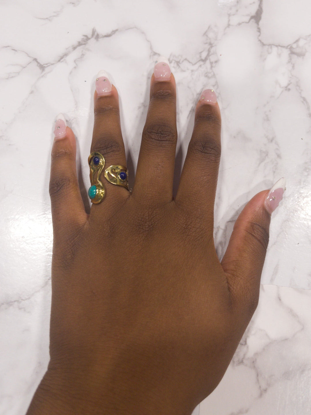 AfriGem Adornia Adjustable Brass Ring - Trufacebygrace