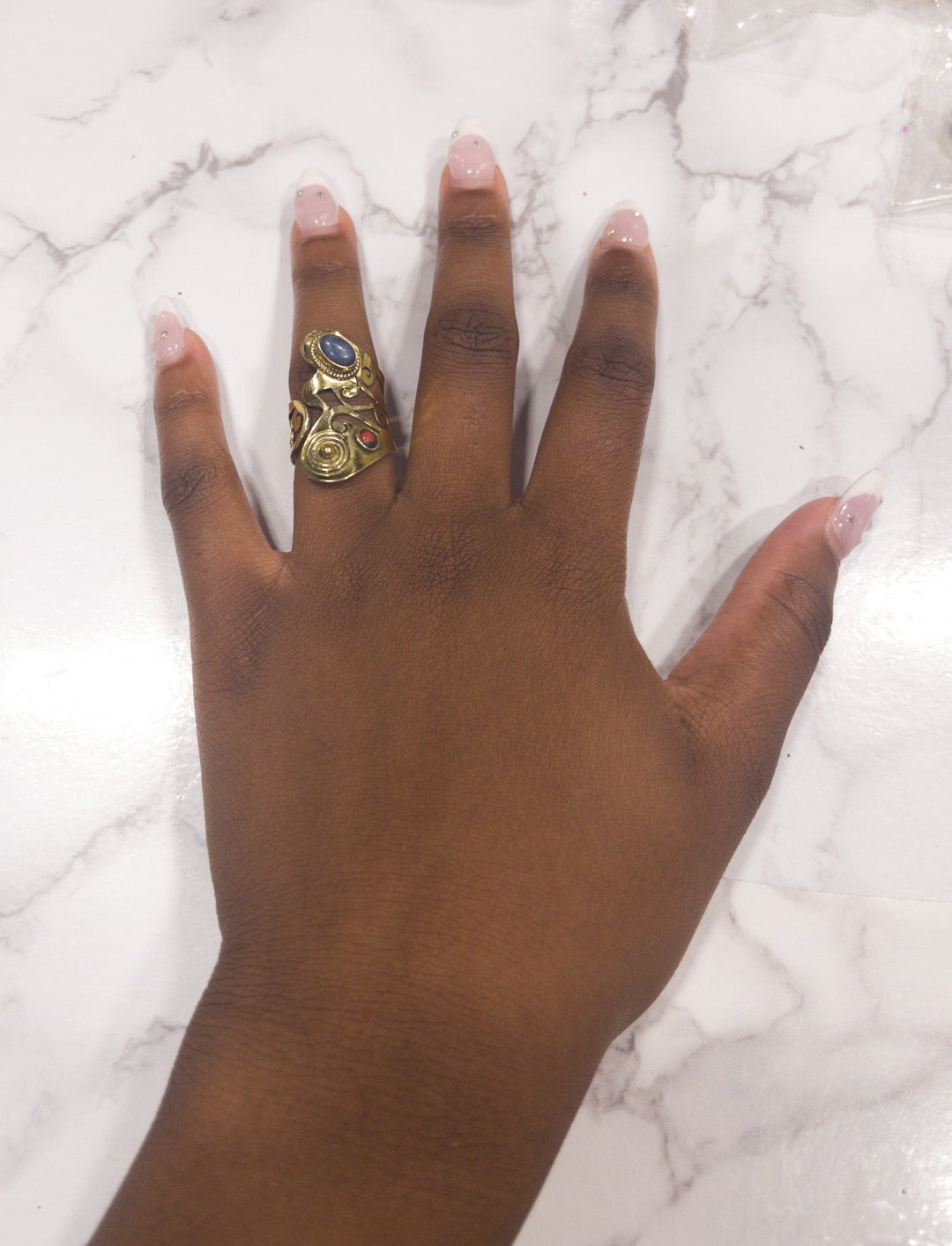 AfriGem Adornia Adjustable Brass Ring - Trufacebygrace