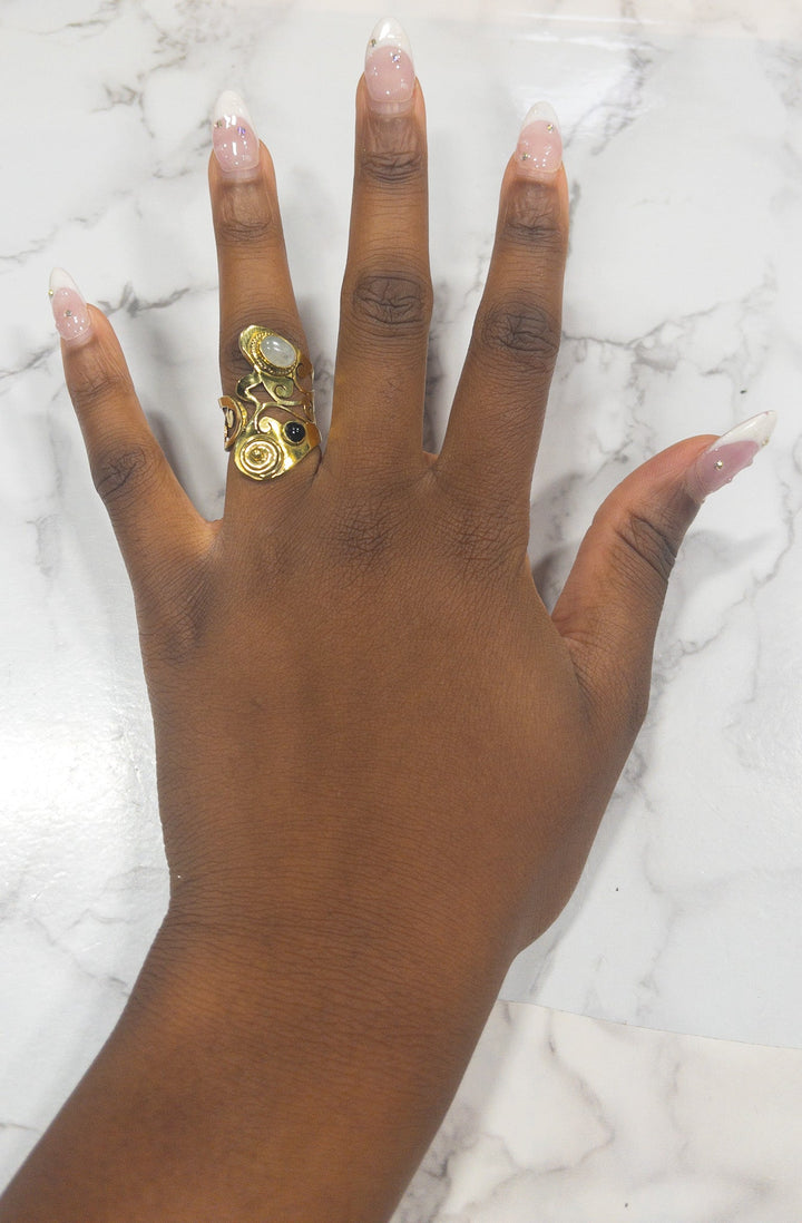 AfriGem Adornia Adjustable Brass Ring - Trufacebygrace