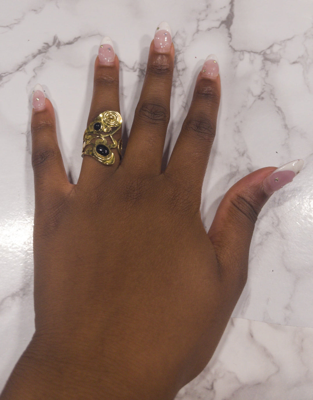 AfriGem Adornia Adjustable Brass Ring - Trufacebygrace