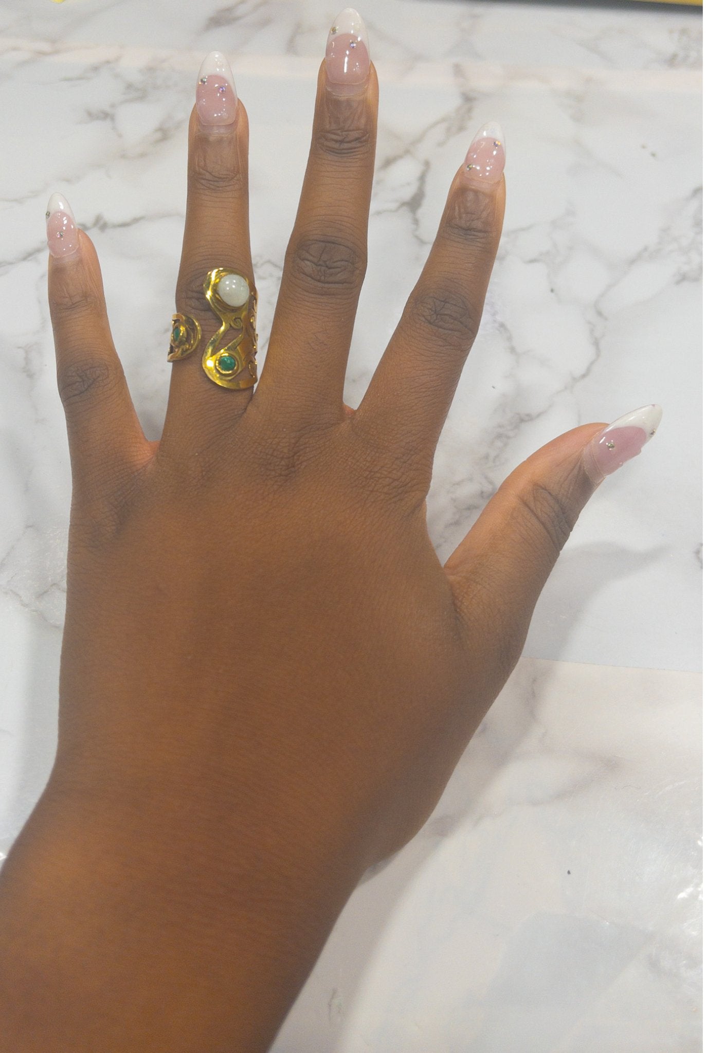 AfriGem Adornia Adjustable Brass Ring - Trufacebygrace