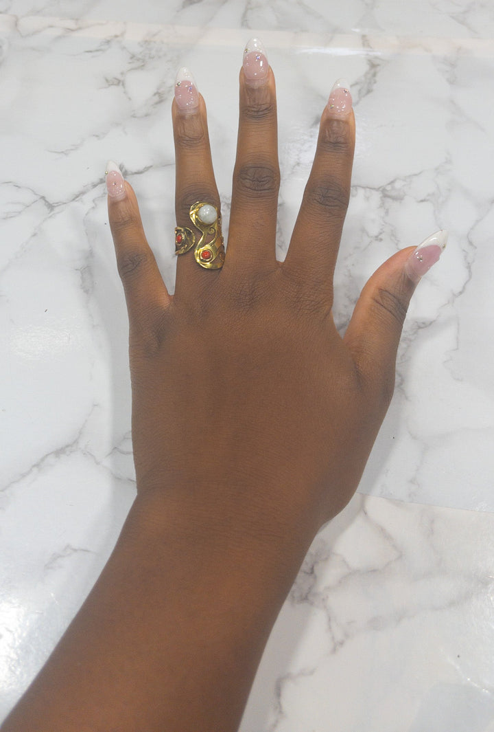 AfriGem Adornia Adjustable Brass Ring - Trufacebygrace