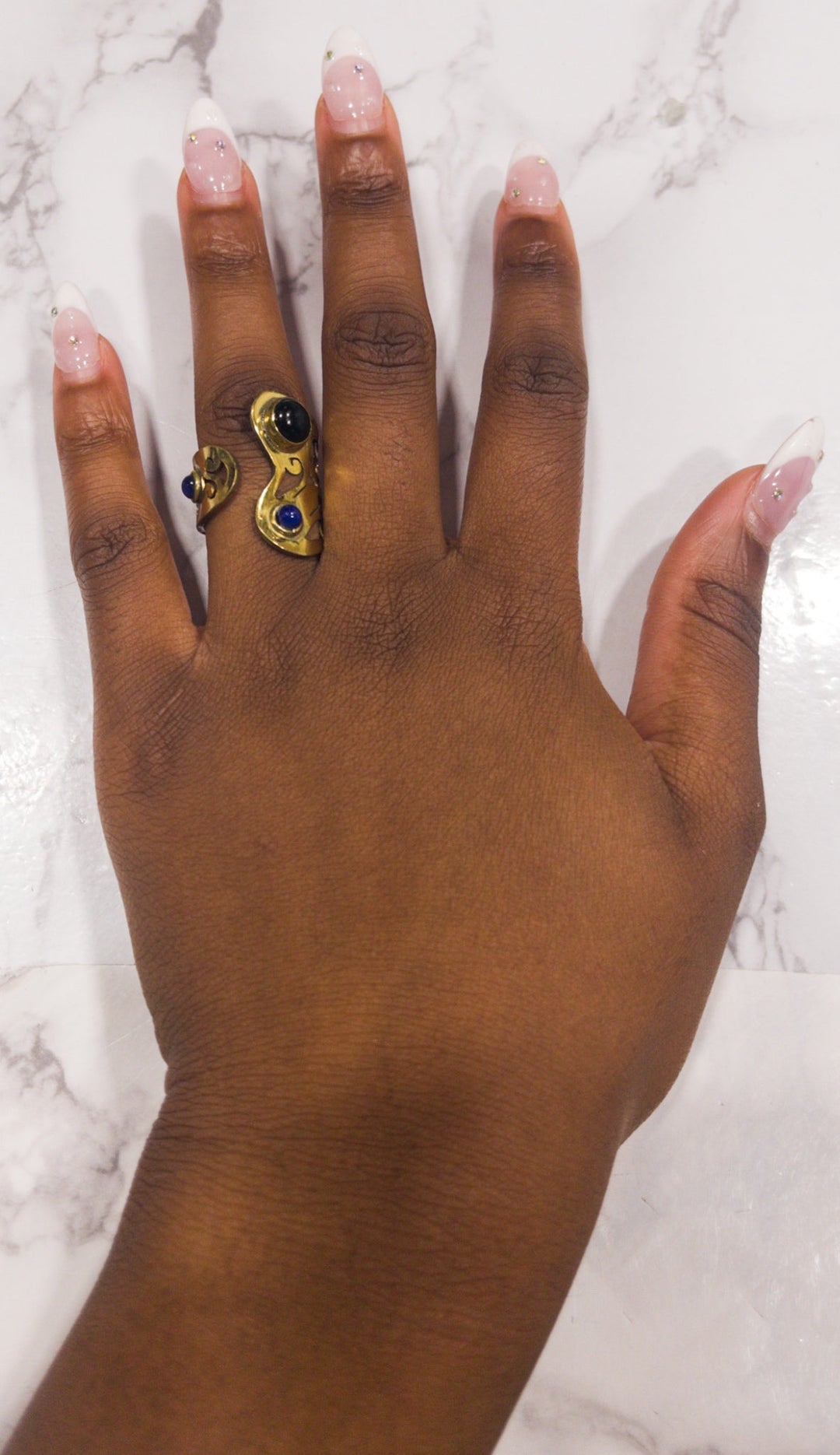 AfriGem Adornia Adjustable Brass Ring - Trufacebygrace