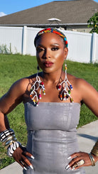 Afrique Elegance Beaded Branch Earrings - Trufacebygrace