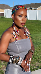 Afrique Elegance Beaded Branch Earrings - Trufacebygrace