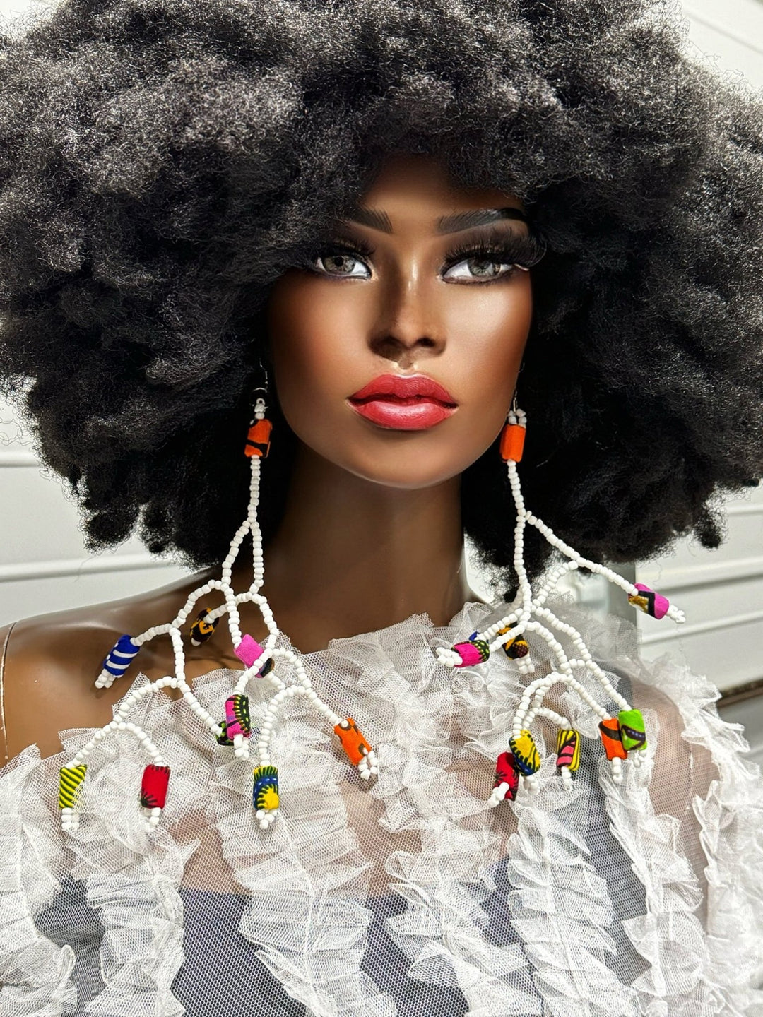 Afrique Elegance Beaded Branch Earrings - Trufacebygrace