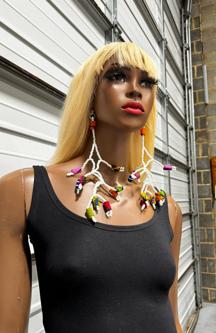 Afrique Elegance Beaded Branch Earrings - Trufacebygrace