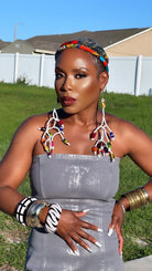 Afrique Elegance Beaded Branch Earrings - Trufacebygrace