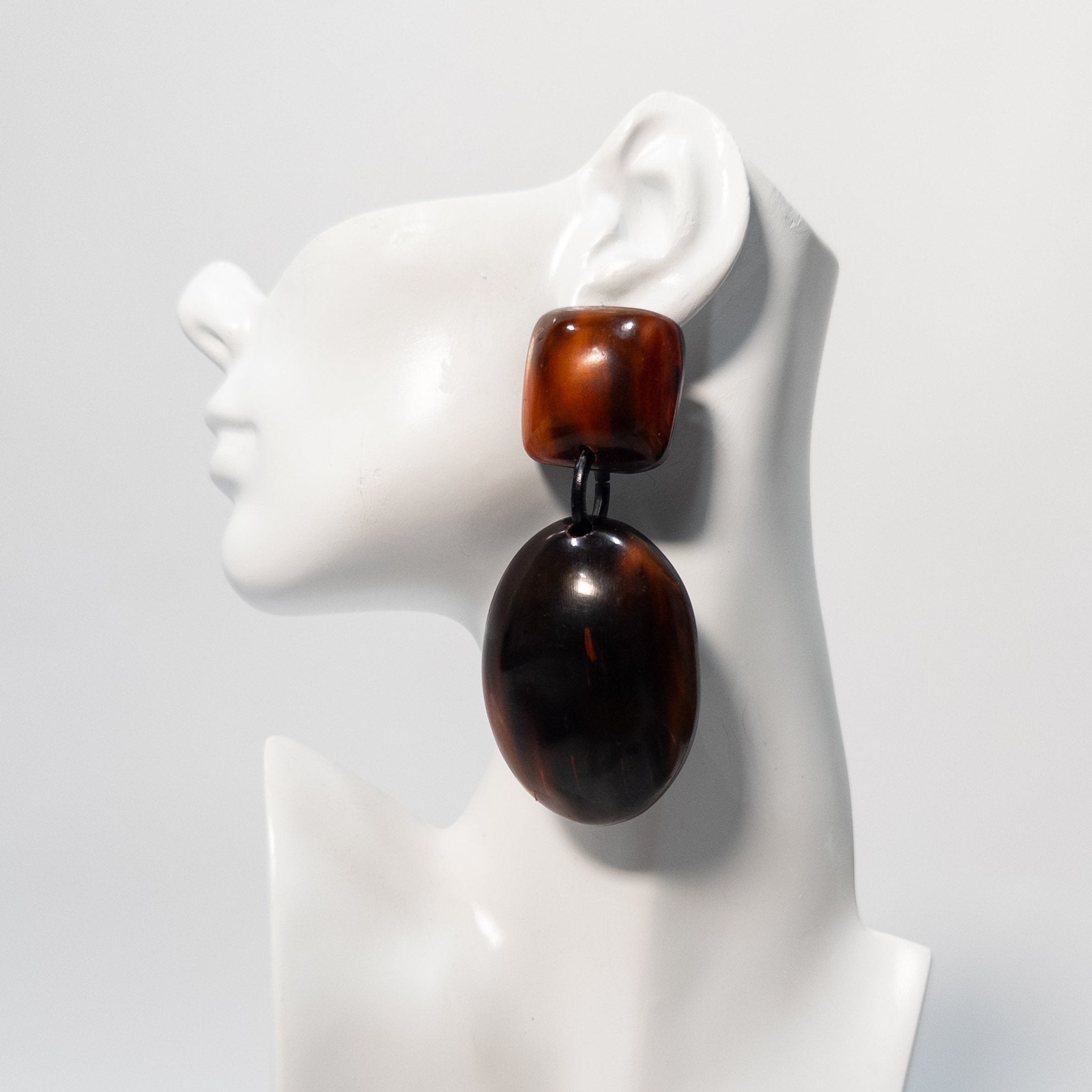 Afro Color Pop Horn Drop Earrings - Trufacebygrace