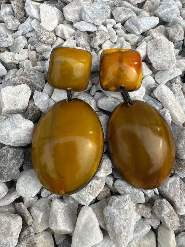 Afro Color Pop Horn Drop Earrings - Trufacebygrace