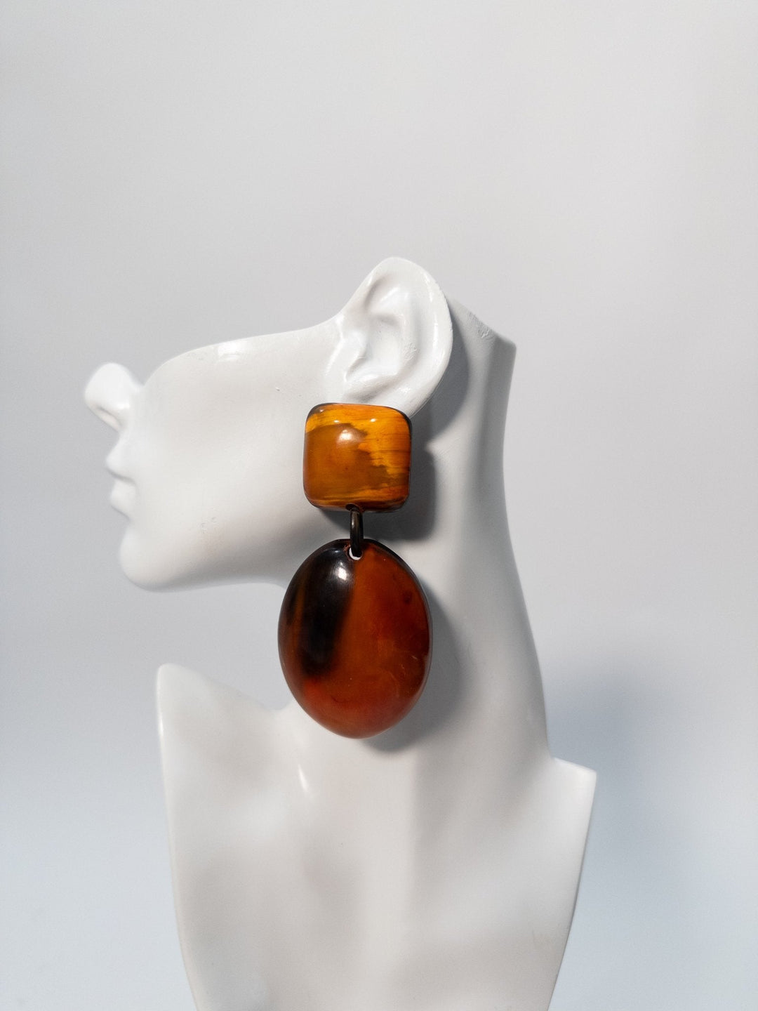 Afro Color Pop Horn Drop Earrings - Trufacebygrace