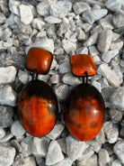 Afro Color Pop Horn Drop Earrings - Trufacebygrace