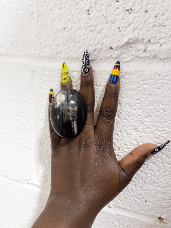 Afro Color Pop Horn Ring - Natural Series - Trufacebygrace