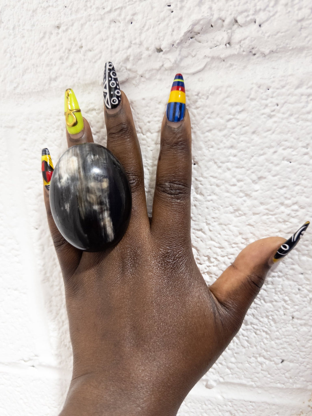 Afro Color Pop Horn Ring - Natural Series - Trufacebygrace