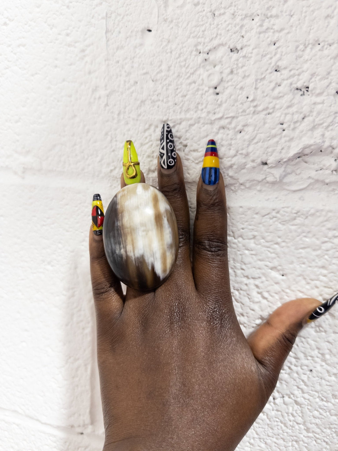 Afro Color Pop Horn Ring - Natural Series - Trufacebygrace