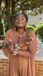Afro Safari Horn Print Bracelets - Trufacebygrace